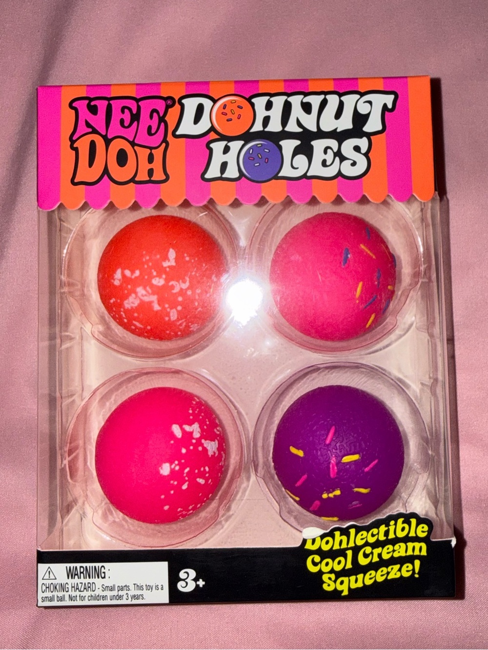 Needoh Dohnut Holes Kids Stress Balls - Pack of 4